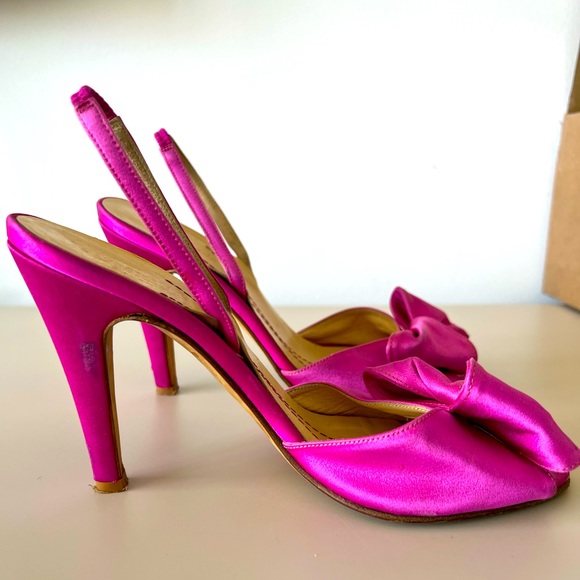Kate spade satin bow sling back heels size 7 - Picture 5 of 9